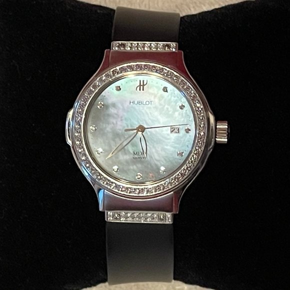 Hublot Accessories - ❌SOLD❌  Rare HUBLOT MDM Depose Mother of Pearl Diamond Watch